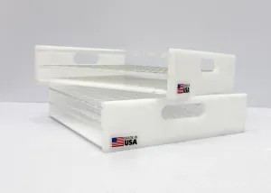 Clear Acrylic Test Tube Rack for 100 Microcentrifuge Tubes with Refrigerator/Freezer Storage, 3 of 7