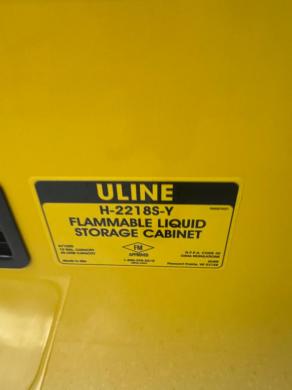 ULINE H-2218S-Y 12 Gallon Flammable Liquid Storage Safety Cabinet-cover
