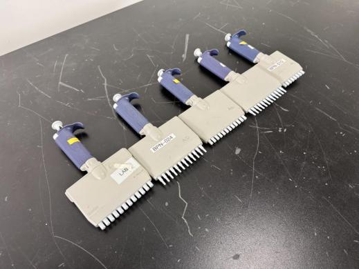 Rainin Multichannel Pipettes L-20, L-200, and L-300 Set of 5 for Precise Liquid Handling-cover