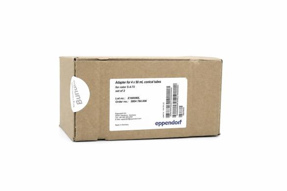 Eppendorf Centrifuge Adapter Set 5804784006 for S-4-72 Rotor, 4 × 50 mL, Set of 2-cover