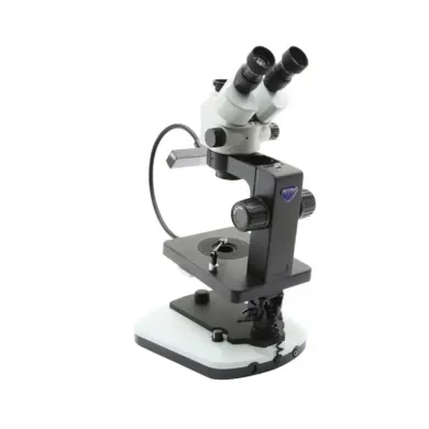 Trinocular Stereozoom Microscope with Brightfield and Darkfield Illumination for Gemology