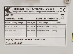 Hitech Instruments GIR250 Gas Analyser Build 803-9150 / 13 for Precise Gas Detection, 12 of 14