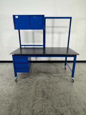 Production Basics 6' Portable Laboratory Workbench with Storage and Power Outlets-cover