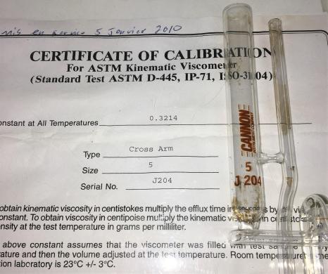 Cannon ZCAC-5 Certified Zeitfuchs Cross-Arm Viscometer Tube - Size 5-cover