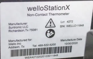 WelloStationX FDA-cleared Non-Contact Clinical Thermometer Temperature Screening Kiosk, 9 of 9