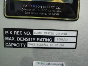 Patterson Kelley Blendmaster Laboratory Powder Mixer with Six Shells, 4 of 4