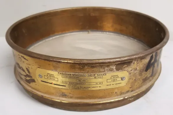 Tyler #400 Brass-Stainless Steel 12" Sieve (38μm)