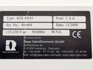 Rapp OptoElectronic KSL-DUO Dual LED Light Source for Fluorescence Microscopy, 12 of 14