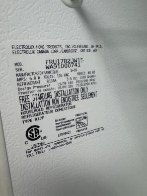 Frigidaire FRU17B2JW15 Upright Laboratory Refrigerator for Biomedical and Molecular Sample Storage-cover