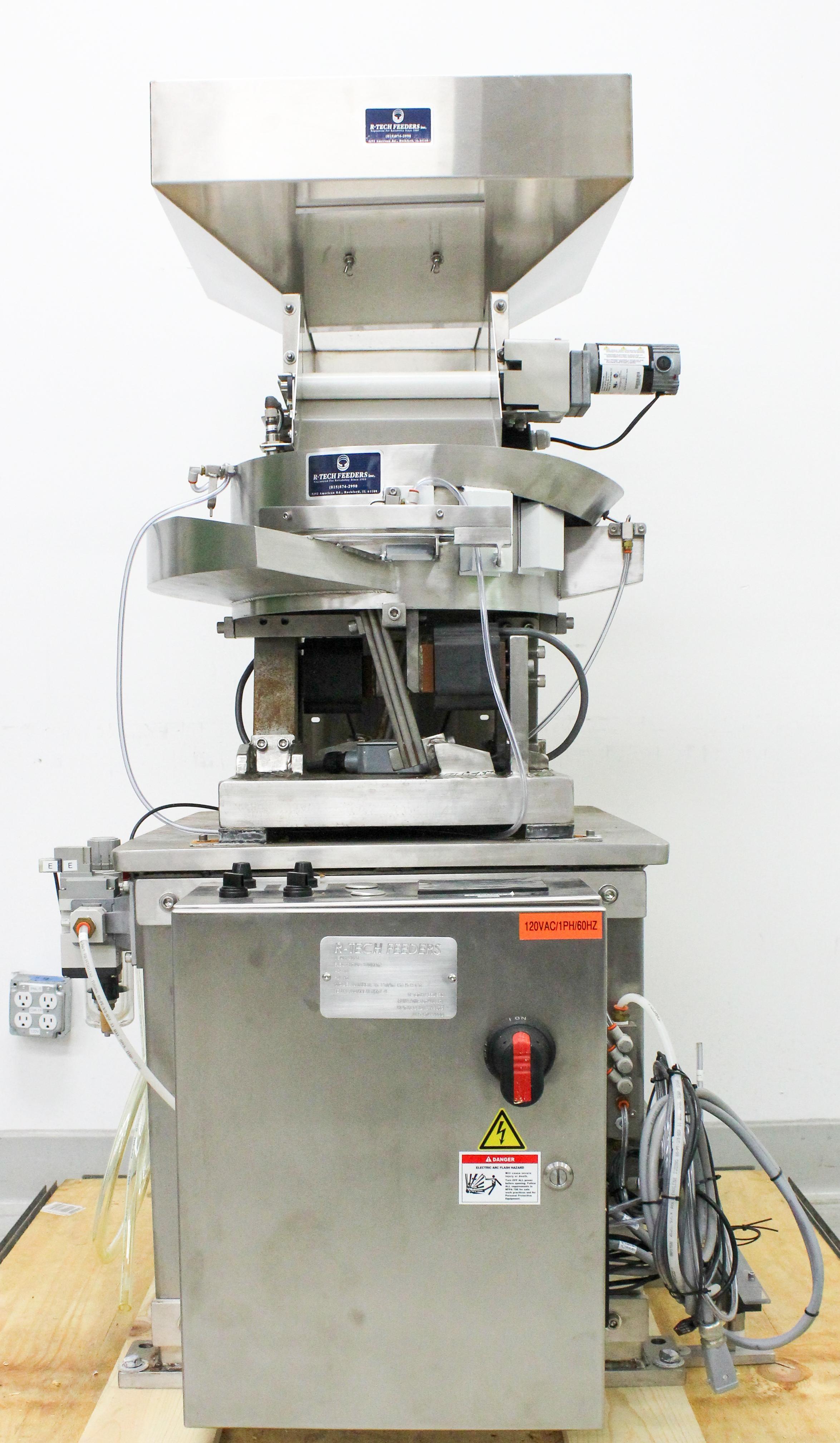 R-Tech Feeders Model 15-110AC-FC-B-H-CS Vibratory Bowl Feeder with Hopper, 110V 60Hz