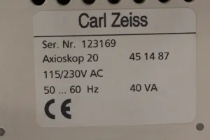 Carl Zeiss Axioskop 20 Trinocular Fluorescence Microscope, 8 of 8