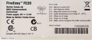 Mettler Toledo FiveEasy FE20 pH Meter with Electrode Support, 11 of 11