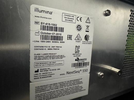 Illumina NextSeq 550 High-Throughput Gene Sequencer with Integrated Touchscreen-cover