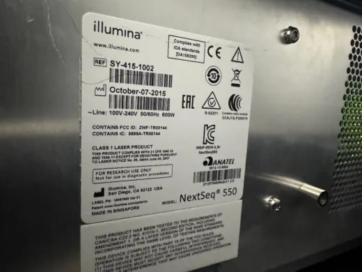 Illumina NextSeq 550 High-Throughput Gene Sequencer with Integrated Touchscreen