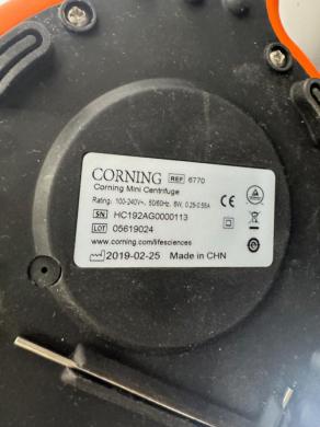 Corning Model 6770 Mini Benchtop Centrifuge with Clear Dome Lid-cover