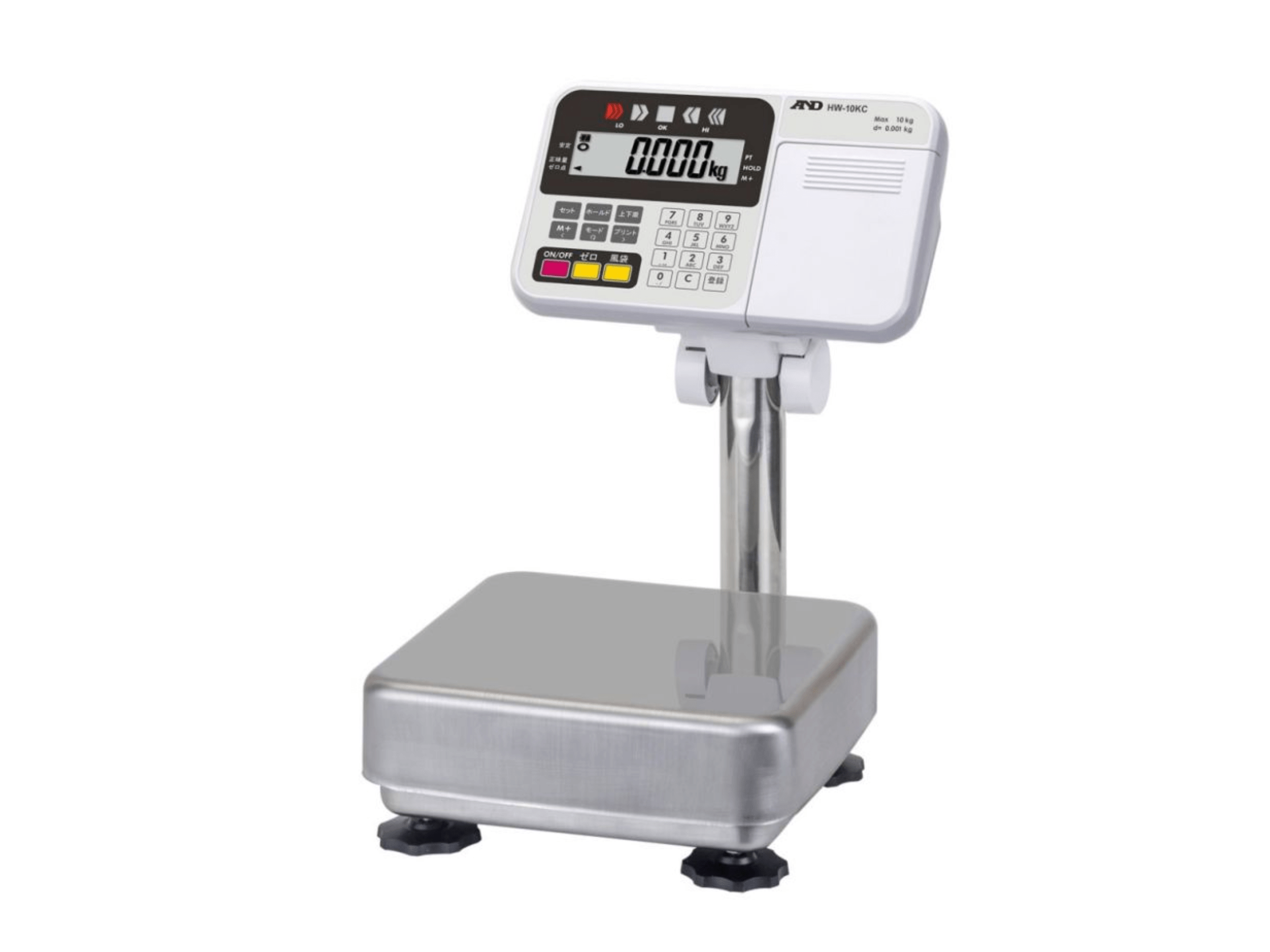A&D HW-10KCWP IP65 Platform Scale with 10 kg Capacity and LED Comparator