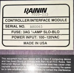 Rainin 7020-115 / 7020-127 Control Interface Module for HPLC Systems, 8 of 11