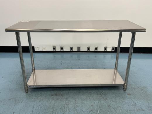 6-Foot Stainless Steel Laboratory Workbench with Lower Shelf and Open-Frame Construction-cover