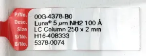Phenomenex Luna NH2 Amino Phase LC Column 25 cm × 2 mm × 5 µm, 10 of 10